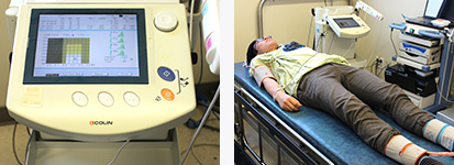 사지혈압 및 동맥경화검사 기기와 사진