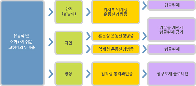 당뇨병성 위병증과 연관된 증상의 치료