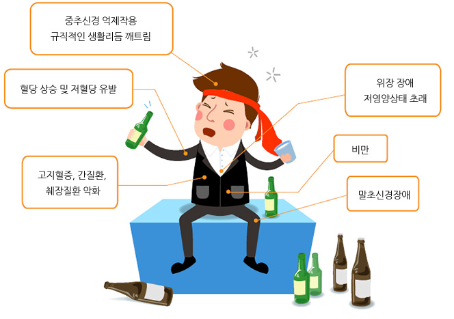 알코올이 몸에 미치는 영향은?